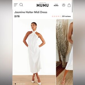 Show Me Your MuMy Jasmine Halter Midi-white